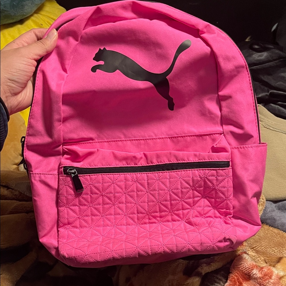 Puma Bright Pink Quilted Backpack